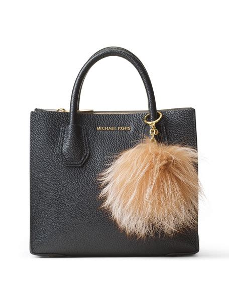 michael kors fur keychain blue|michael kors wallet with keychain.